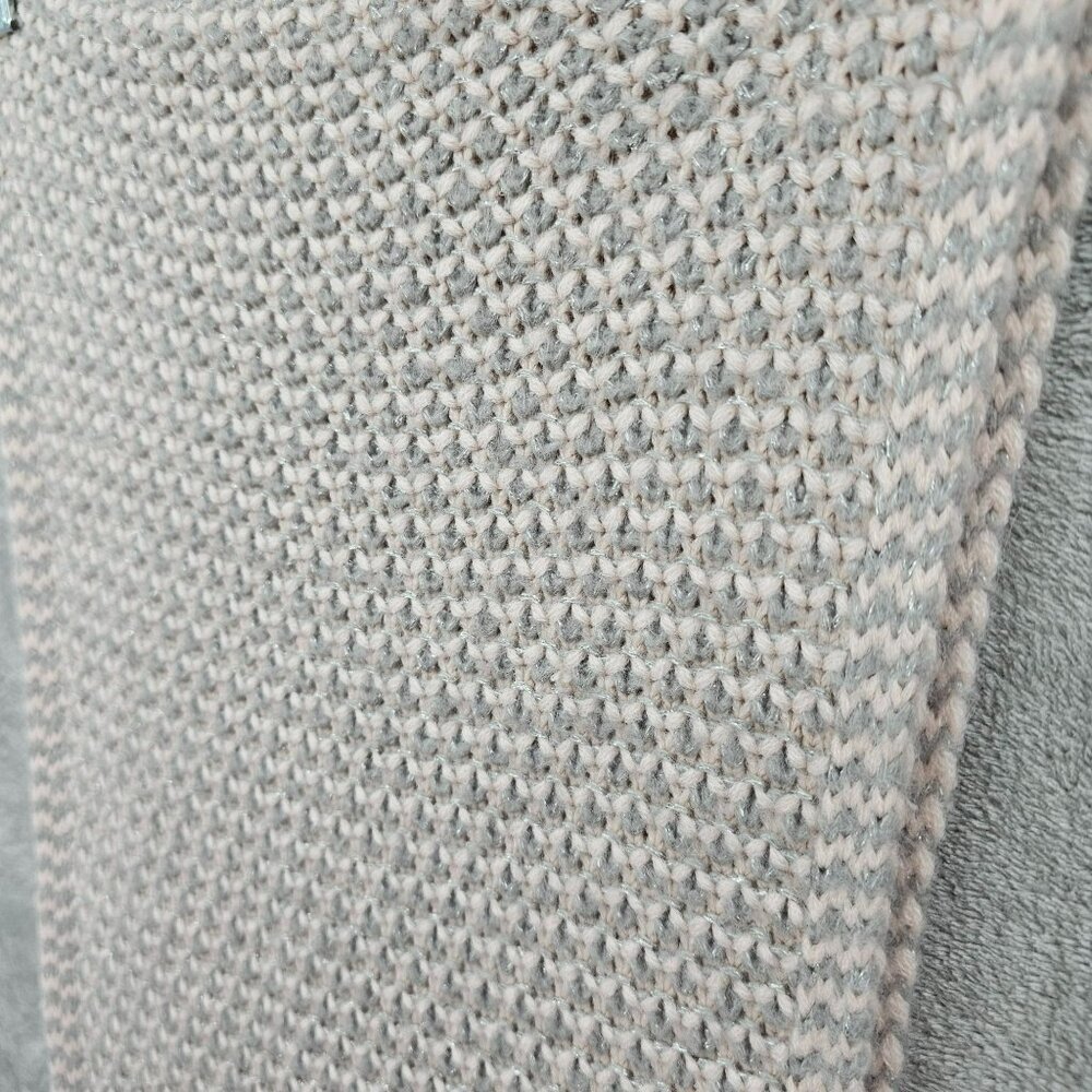 Calvin Klein Scarf Rectangular Pink Metallic Silv… - image 6